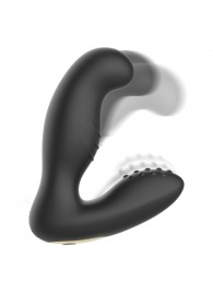 Черный вибромассажер простаты с ротацией и пультом ДУ - Ibiza - в Твери купить с доставкой