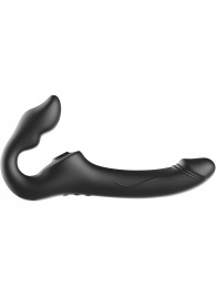 Черный безремневой страпон с 3 моторами - Ibiza - купить с доставкой в Твери