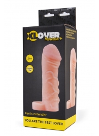 Фаллическая удлиняющая насадка с кольцом для фиксации - 16 см. - ToyFa - в Твери купить с доставкой