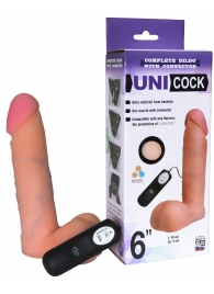 Фаллическая насадка Харнесс UNICOCK 6  с вибрацией - 18 см. - LOVETOY (А-Полимер) - купить с доставкой в Твери