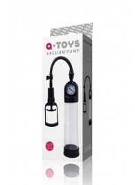 Чёрная вакуумная помпа A-toys с манометром и прозрачной колбой - A-toys - в Твери купить с доставкой