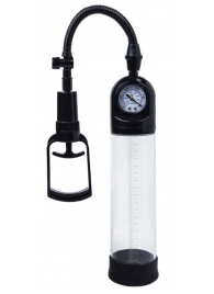 Чёрная вакуумная помпа A-toys с манометром и прозрачной колбой - A-toys - в Твери купить с доставкой