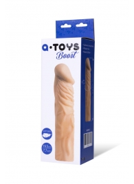 Насадка с ярко выраженной головкой и рельефным стволом - 19 см. - A-toys - в Твери купить с доставкой