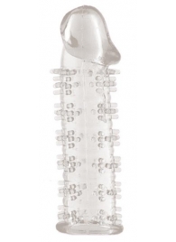 Гелевая прозрачная насадка с шипами - 12 см. - Toyfa Basic - в Твери купить с доставкой