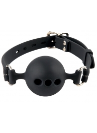 Силиконовый кляп-шар с отверстиями для дыхания Silicone Breathable Ball Gag Small - Pipedream - купить с доставкой в Твери