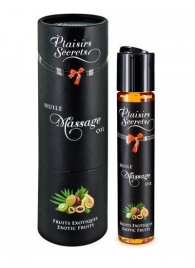 Массажное масло с ароматом экзотических фруктов Huile de Massage Gourmande Fruits Exotiques - 59 мл. - Plaisir Secret - купить с доставкой в Твери