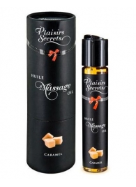 Массажное масло с ароматом карамели Huile de Massage Gourmande Caramel - 59 мл. - Plaisir Secret - купить с доставкой в Твери