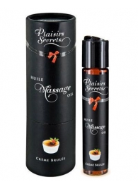 Массажное масло с ароматом крем брюле Huile de Massage Gourmande Creme Brulée - 59 мл. - Plaisir Secret - купить с доставкой в Твери