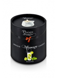 Массажная свеча с ароматом мохито Bougie de Massage Mojito - 80 мл. - Plaisir Secret - купить с доставкой в Твери