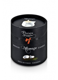 Массажная свеча с ароматом кокоса Bougie de Massage Gourmande Coco - 80 мл. - Plaisir Secret - купить с доставкой в Твери