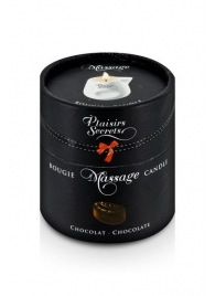 Массажная свеча с ароматом шоколада Bougie de Massage Gourmande Chocolat - 80 мл. - Plaisir Secret - купить с доставкой в Твери