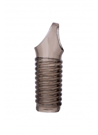 Дымчатая насадка с рёбрышками и подхватом мошонки ToyFa XLover - 12,5 см. - ToyFa - в Твери купить с доставкой