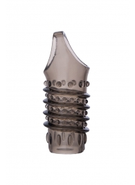 Открытая дымчатая насадка с точками и рёбрами ToyFa XLover - 11,5 см. - ToyFa - в Твери купить с доставкой