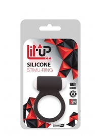 Чёрное эрекционное виброкольцо LIT-UP SILICONE STIMU RING 3 BLACK - Dream Toys - в Твери купить с доставкой