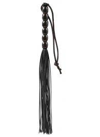 Чёрная мини-плеть из резины Rubber Mini Whip - 22 см. - Blush Novelties - купить с доставкой в Твери
