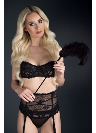 Стек с большим чёрным пером Large Feather Tickler - 65 см. - Blush Novelties - купить с доставкой в Твери