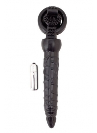 Черная вибронасадка с анальным стимулятором - ToyFa - в Твери купить с доставкой