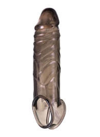 Дымчатая фаллическая насадка с подхватом и закрытой головкой - 16,2 см. - ToyFa - в Твери купить с доставкой