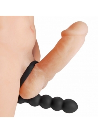 Насадка для двойного проникновения Double Fun Cock Ring with Double Penetration Vibe - XR Brands - в Твери купить с доставкой