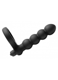 Насадка для двойного проникновения Double Fun Cock Ring with Double Penetration Vibe - XR Brands - в Твери купить с доставкой