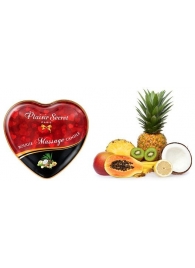 Массажная свеча с ароматом экзотических фруктов Bougie Massage Candle - 35 мл. - Plaisir Secret - купить с доставкой в Твери