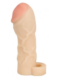 Закрытая удлиняющая насадка на пенис с подхватом мошонки T B Extension - Orion - в Твери купить с доставкой