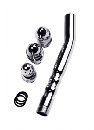 Металлический анальный душ с тремя насадками - ToyFa - купить с доставкой в Твери