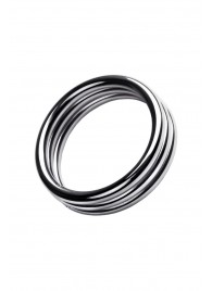 Металлическое эрекционное кольцо с рёбрышками размера L - ToyFa - в Твери купить с доставкой