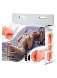 Двусторонний мастурбатор с вибропулей Satisfaction Lucky charm - Lola Games - в Твери купить с доставкой