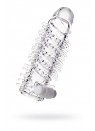 Насадка на пенис TOYFA A-Toys с вибропулей и шипами - 13,4 см. - A-toys - в Твери купить с доставкой