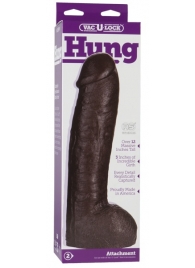 Большая насадка для трусиков Vac-U-Lock Realistic Hung - 31,7 см. - Doc Johnson - купить с доставкой в Твери