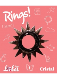 Чёрное эрекционное кольцо Rings Cristal - Lola Games - в Твери купить с доставкой