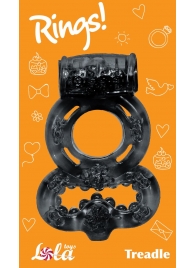 Чёрное эрекционное кольцо Rings Treadle с подхватом - Lola Games - в Твери купить с доставкой