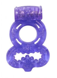 Фиолетовое эрекционное кольцо Rings Treadle с подхватом - Lola Games - в Твери купить с доставкой