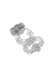 Прозрачное эрекционное кольцо Rings Treadle с подхватом - Lola Games - в Твери купить с доставкой
