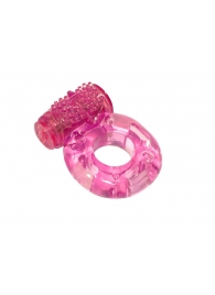 Розовое эрекционное кольцо с вибрацией Rings Axle-pin - Lola Games - в Твери купить с доставкой