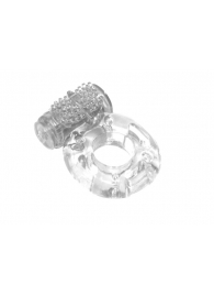 Прозрачное эрекционное кольцо с вибрацией Rings Axle-pin - Lola Games - в Твери купить с доставкой