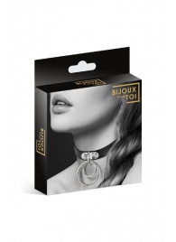 Черный чокер с двумя кольцами - Bijoux Pour Toi - купить с доставкой в Твери