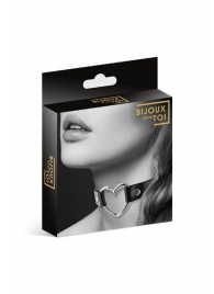 Чёрный чокер с кольцом в форме сердца - Bijoux Pour Toi - купить с доставкой в Твери