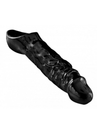 Чёрная увеличивающая насадка на член Mamba Cock Sheath Packaged - 16,5 см. - XR Brands - в Твери купить с доставкой