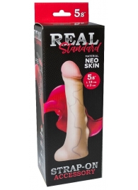 Реалистичная насадка с мошонкой REAL Standard - 18 см. - LOVETOY (А-Полимер) - купить с доставкой в Твери