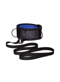 Чёрно-синий неопреновый ошейник с поводком - Sitabella - купить с доставкой в Твери