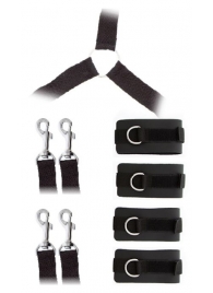 Комплект наручников и поножей LUXURIOUS BED RESTRAINT CUFF SET - Blush Novelties - купить с доставкой в Твери