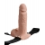 Телесный перезаряжаемый вибрострапон 7  Hollow Rechargeable Strap-on with Balls - 20,3 см. - Pipedream - купить с доставкой в Твери