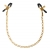 Чёрные с золотом зажимы на соски Gold Chain Nipple Clamps - Pipedream - купить с доставкой в Твери