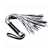 Серебристая плетка Struggle My Flogger с черной ручкой - 45 см. - Lovetoy - купить с доставкой в Твери
