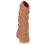 Телесная насадка с венками и открытой головкой Nude Sleeve M - 12 см. - KOKOS - в Твери купить с доставкой