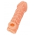 Телесная закрытая насадка с венками Cock Sleeve Size L - 17,6 см. - KOKOS - в Твери купить с доставкой
