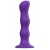 Фиолетовая насадка Strap-On-Me Dildo Geisha Balls size M - Strap-on-me - купить с доставкой в Твери