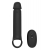 Черная насадка-удлинитель с вибрацией Vibrating Extender With Remote - Dream Toys - в Твери купить с доставкой